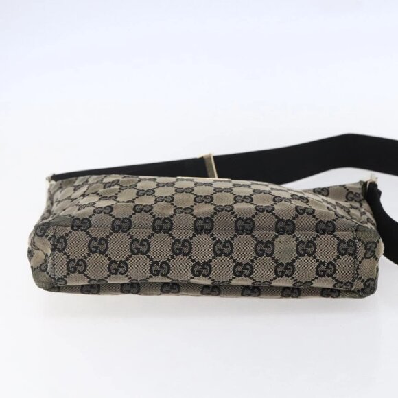 GUCCI GG Canvas Shoulder Bag Navy Gold 019 - Picture 10 of 16